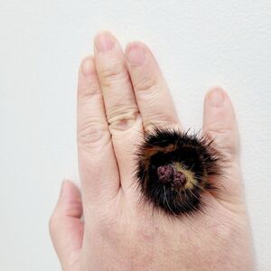 2/$20 Y2K Handmade Brown Fluffy Adjustable Ring